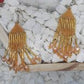 Gold Fringe Brickstitch Earring