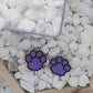 Rainbow Paw Print Brick Stitch Earrings